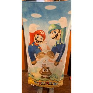 Super Mario Official Nintendo Kids Bath Pool Beach Towel Super Soft Cotton Read